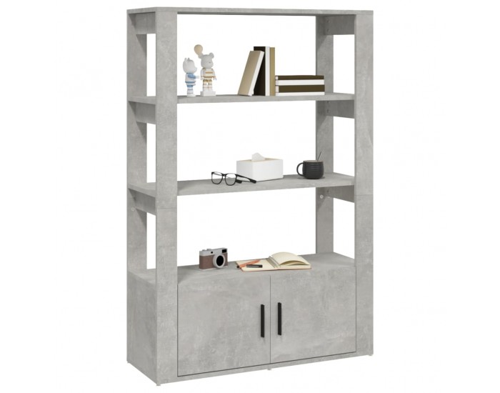 Sonata H Сайдборд, бетонно сив, 80x30x119,5 см, инженерно дърво