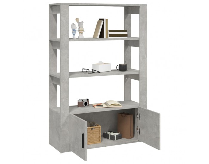 Sonata H Сайдборд, бетонно сив, 80x30x119,5 см, инженерно дърво