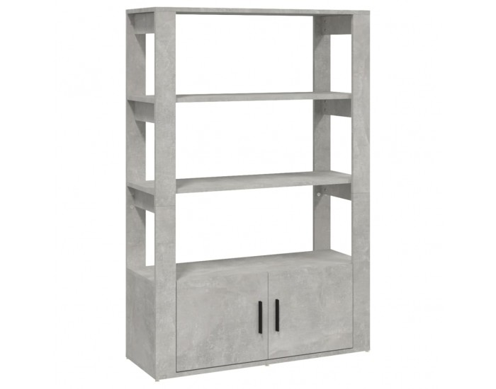 Sonata H Сайдборд, бетонно сив, 80x30x119,5 см, инженерно дърво