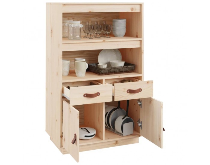 Sonata H Висок шкаф, 67x40x108,5 см, борово дърво масив