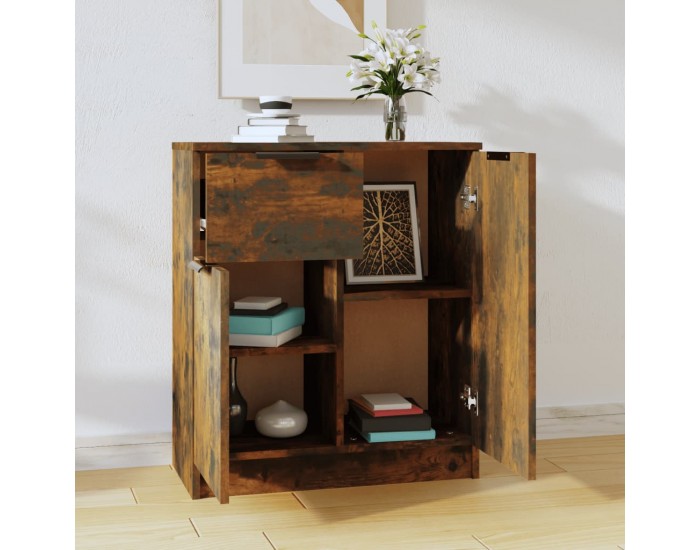 Sonata H Сайдборд, опушен дъб, 60x30x70 см, инженерно дърво