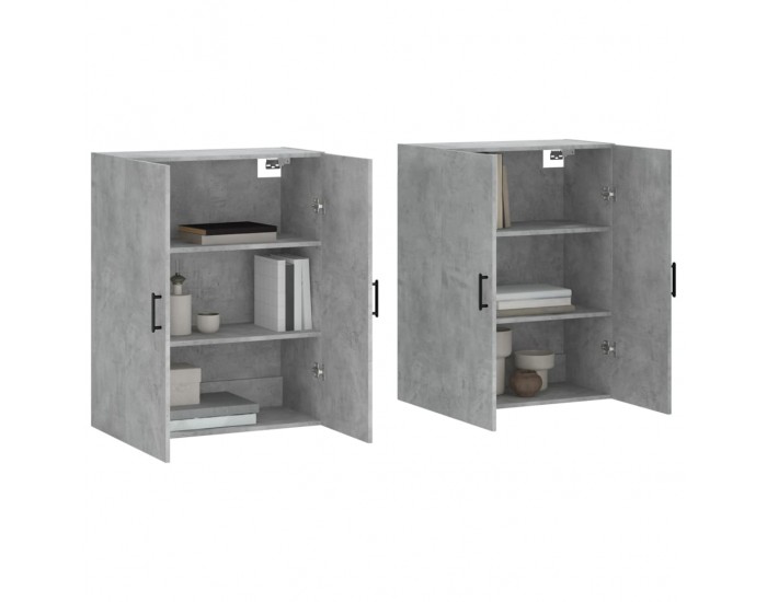 Sonata H Стенни шкафове, 2 бр, бетонно сиво, 69,5x34x90 см
