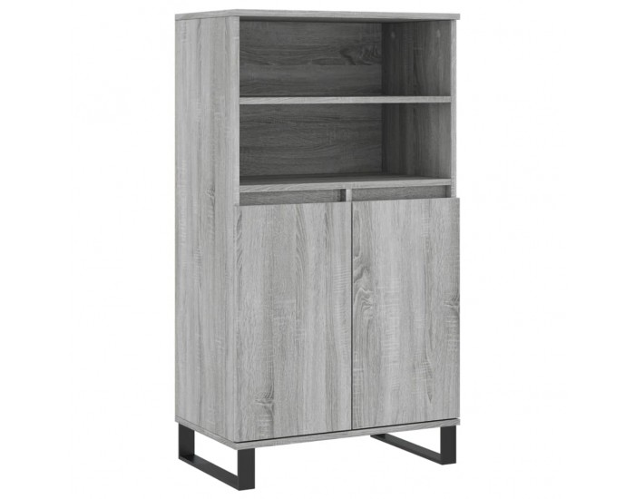 Sonata H Висок шкаф, Сив сонома, 60x36x110 см, инженерно дърво