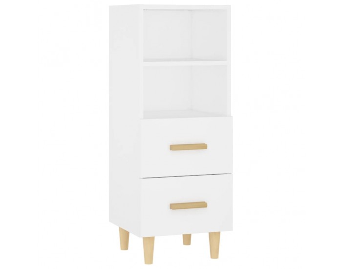 Sonata H Сайдборд, бял, 34,5x34x90 см, инженерно дърво