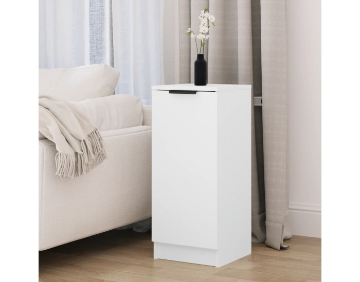 Sonata H Сайдборд, бял, 30x30x70 см, инженерно дърво