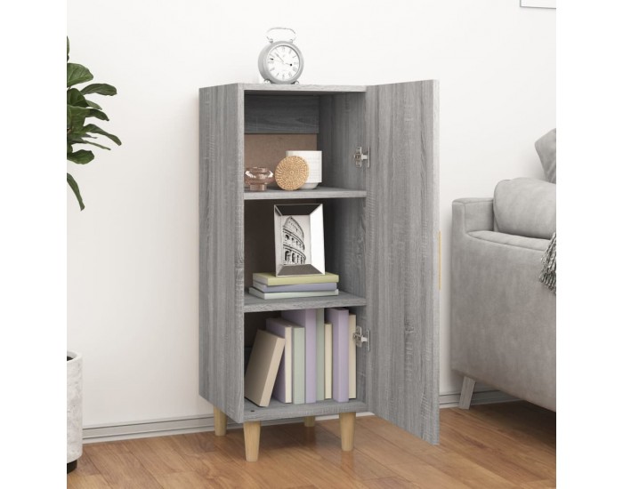 Sonata H Сайдборд, сив сонома, 34,5x34x90 см, инженерно дърво