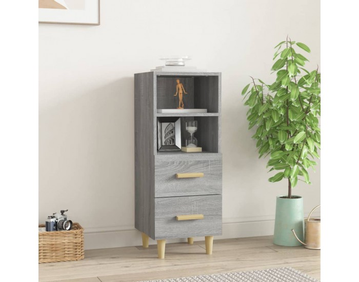 Sonata H Сайдборд, сив сонома, 34,5x34x90 см, инженерно дърво