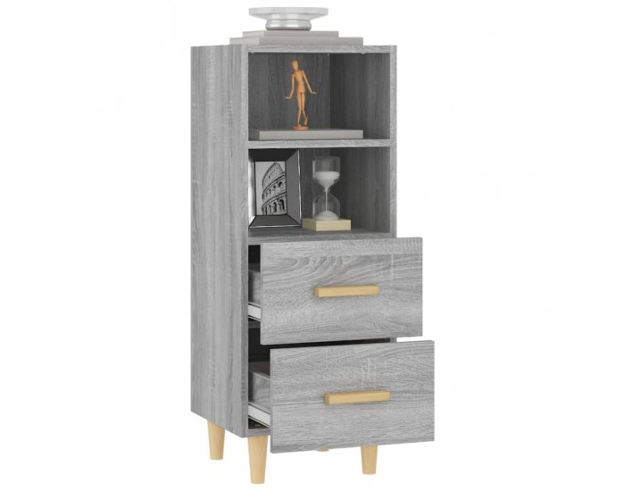 Sonata H Сайдборд, сив сонома, 34,5x34x90 см, инженерно дърво