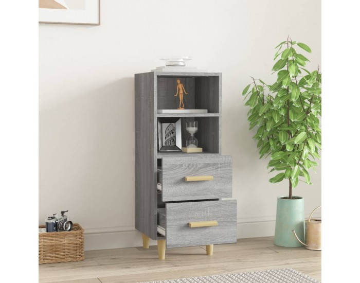 Sonata H Сайдборд, сив сонома, 34,5x34x90 см, инженерно дърво