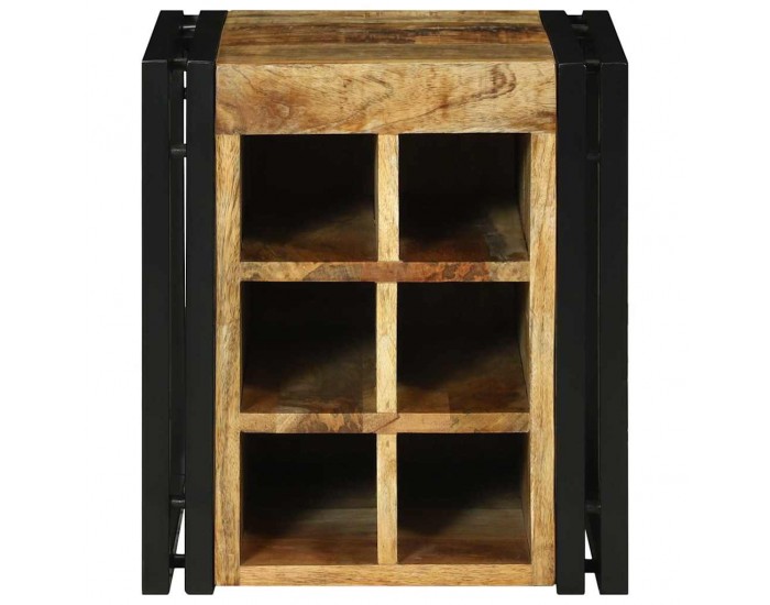 Sonata H Винен рафт Кафяво 34.5 x 35 x 39 см Масивна дървесина от манго