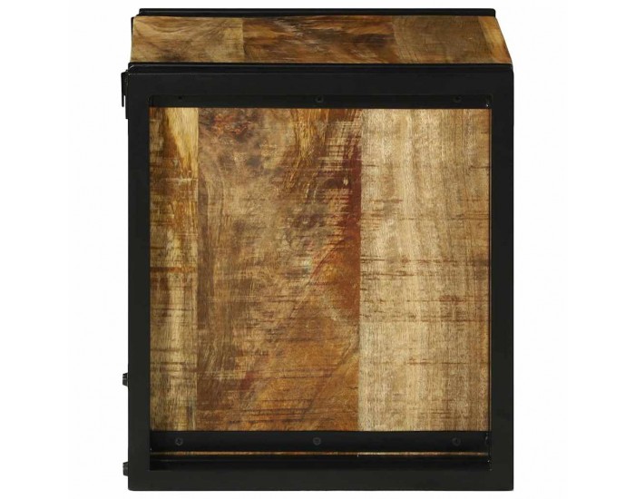 Sonata H Винен рафт Кафяво 34.5 x 35 x 39 см Масивна дървесина от манго