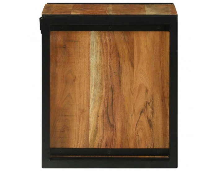 Sonata H Винен рафт Кафяво 34.5 x 35 x 39 см Масивна акациева дървесина