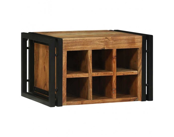 Sonata H Винен рафт 46 x 35 x 27.5 см Масивна акациева дървесина