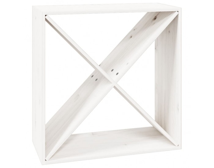 Sonata H Шкаф за вино, бял, 62x25x62 см, борово дърво масив