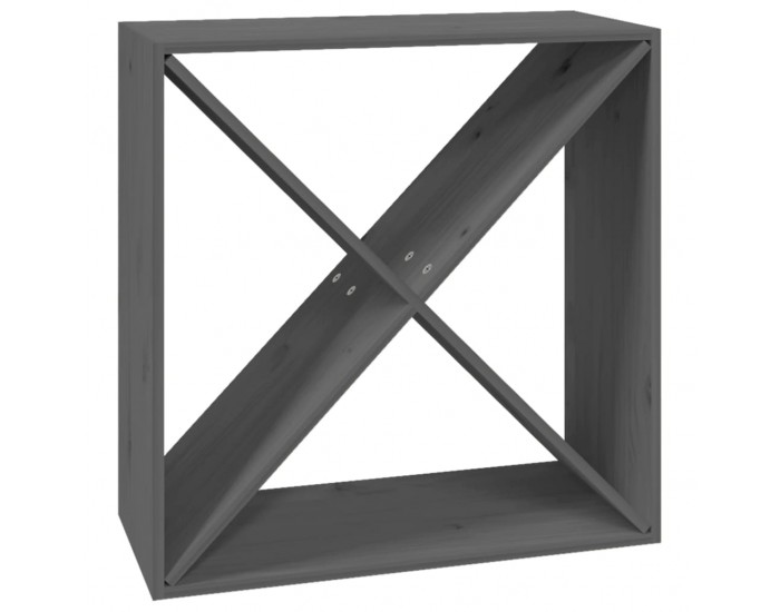 Sonata H Шкаф за вино, сив, 62x25x62 см, борово дърво масив