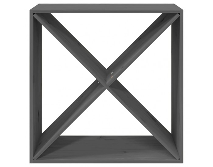 Sonata H Шкаф за вино, сив, 62x25x62 см, борово дърво масив