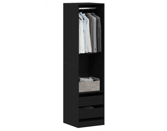 Sonata H Гардероб с чекмедже Черен дъб 50 x 50 x 200 см Инженерно дърво