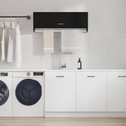 Sonata H Гардероб с врата Черно 100 x 32.5 x 35 cm Инженерно дърво - Спалня