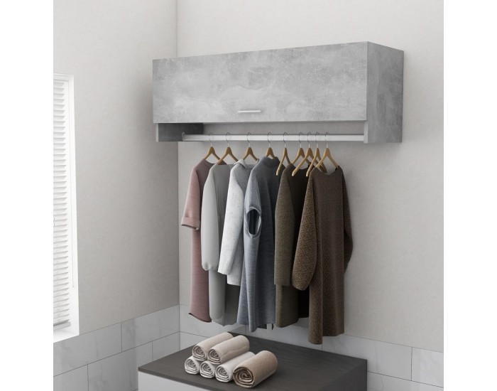 Sonata H Гардероб, бетонно сиво, 100x32,5x35 см, инженерно дърво