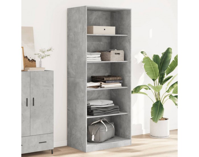 Sonata H Гардероб, бетонно сиво, 80x50x200 см, инженерно дърво