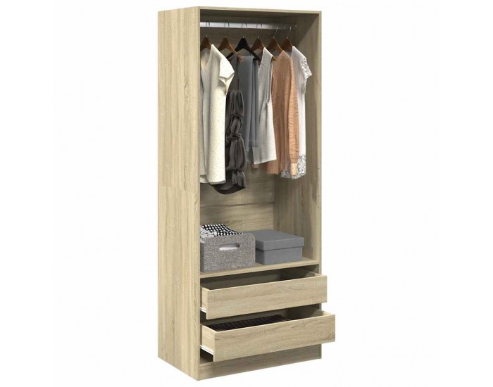 Sonata H Гардероб, дъб сонома, 80x50x200 см, инженерно дърво