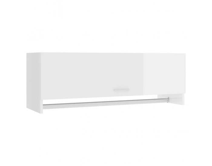 Sonata H Гардероб, бял гланц, 100x32,5x35 см, инженерно дърво