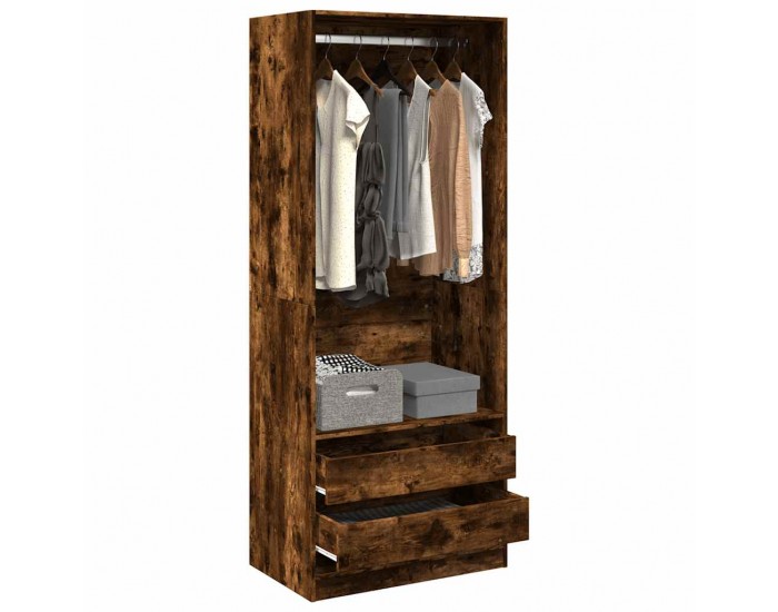 Sonata H Гардероб, опушен дъб, 80x50x200 см, инженерно дърво