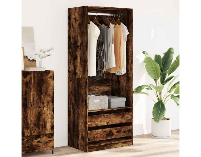 Sonata H Гардероб, опушен дъб, 80x50x200 см, инженерно дърво