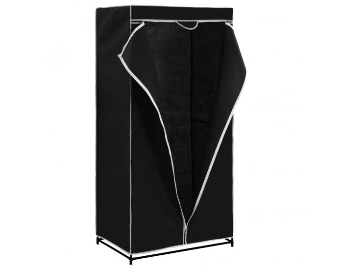 Sonata H Гардероб, черен, 75x50x160 см