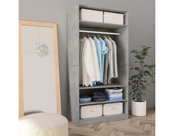 Sonata H Гардероб, бетоново сиво, 100x50x200 см, ПДЧ
