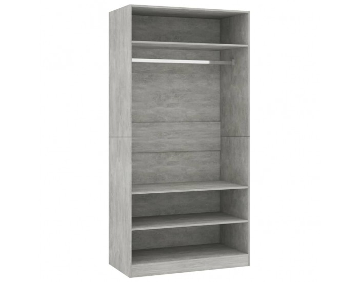 Sonata H Гардероб, бетоново сиво, 100x50x200 см, ПДЧ