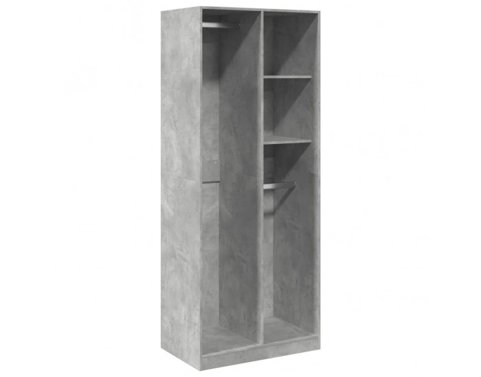Sonata H Гардероб, бетонно сиво, 80x50x200 см, инженерно дърво