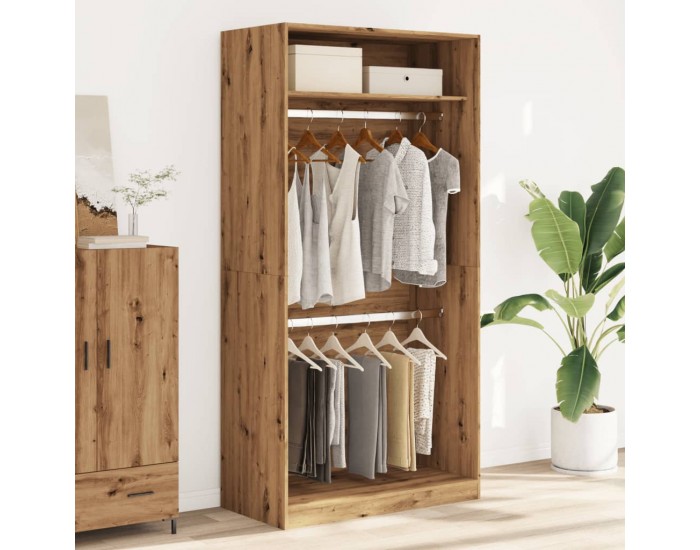 Sonata H Гардероб, дъб артизан, 100x50x200 см, инженерно дърво