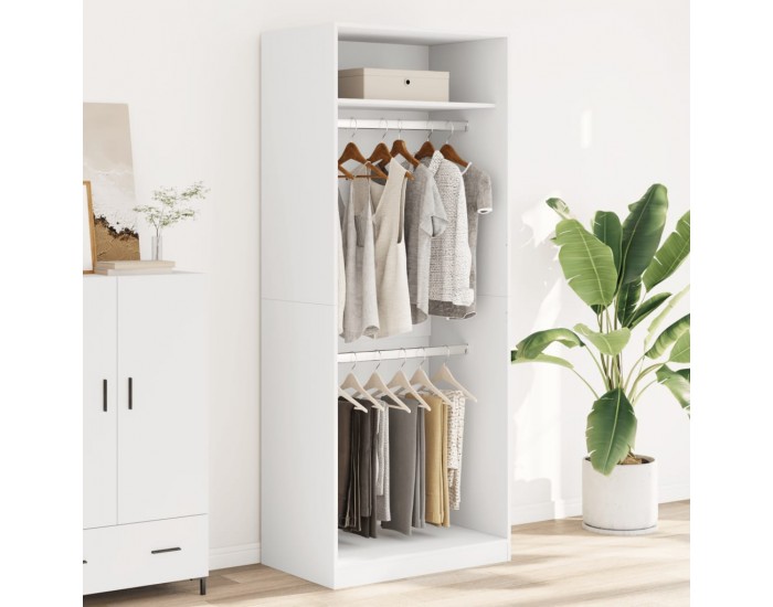 Sonata H Гардероб, бял, 80x50x200 см, инженерно дърво