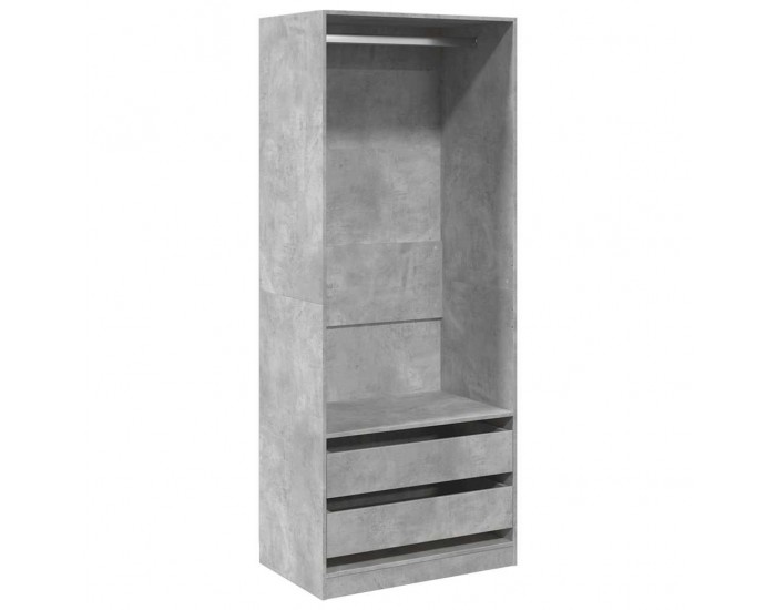 Sonata H Гардероб, бетонно сиво, 80x50x200 см, инженерно дърво