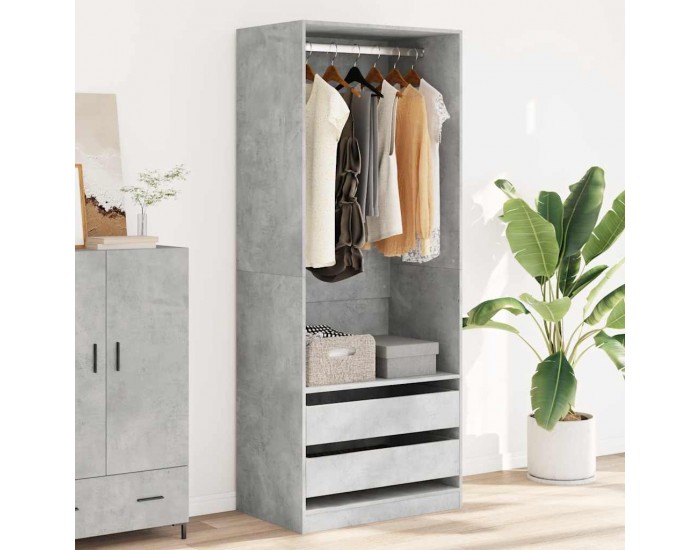 Sonata H Гардероб, бетонно сиво, 80x50x200 см, инженерно дърво