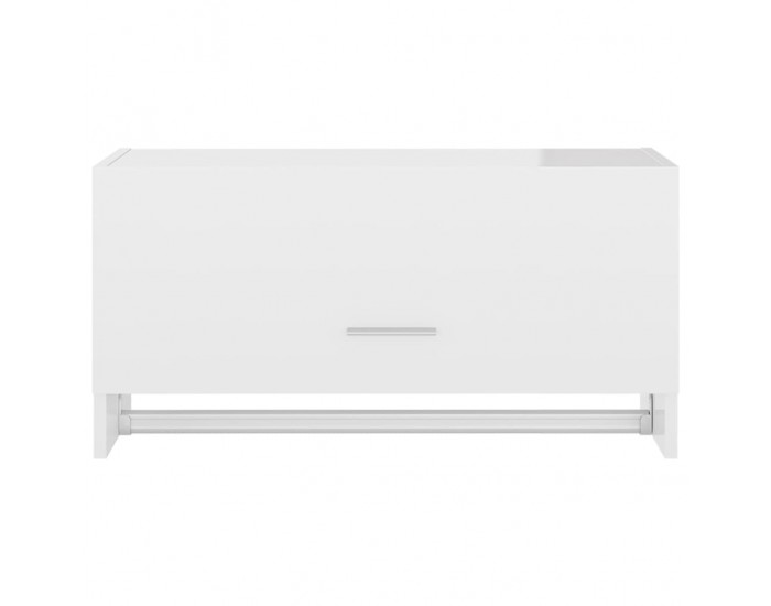 Sonata H Гардероб, бял гланц, 70x32,5x35 см, инженерно дърво