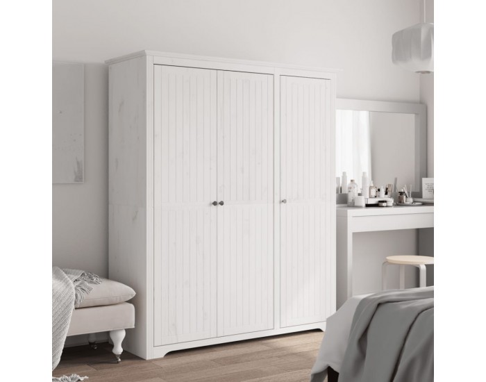 Sonata H Гардероб BODO, бял, 146x53,5x173 см, бор масив