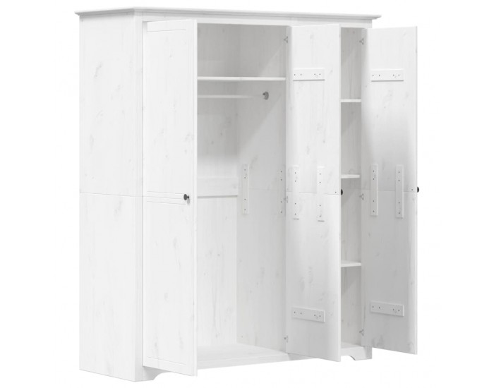 Sonata H Гардероб BODO, бял, 146x53,5x173 см, бор масив