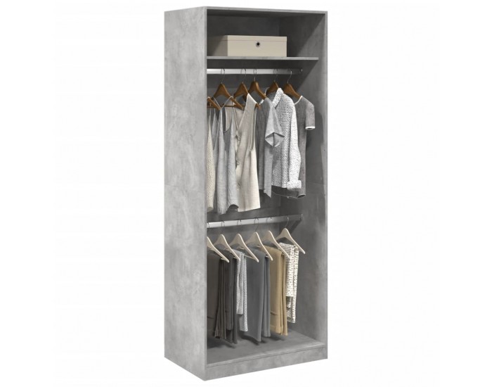 Sonata H Гардероб, бетонно сиво, 80x50x200 см, инженерно дърво