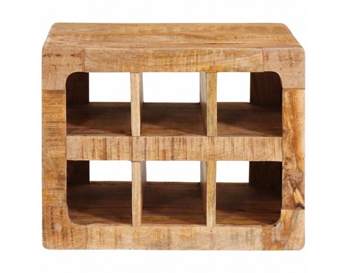 Sonata H Винен рафт Кафяво 44 x 30 x 35 см мангово дърво масив