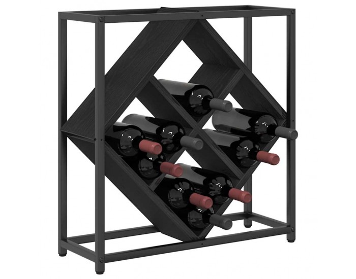 Sonata H Винен рафт Черен дъб 51 x 18 x 52.5 см Инженерно дърво