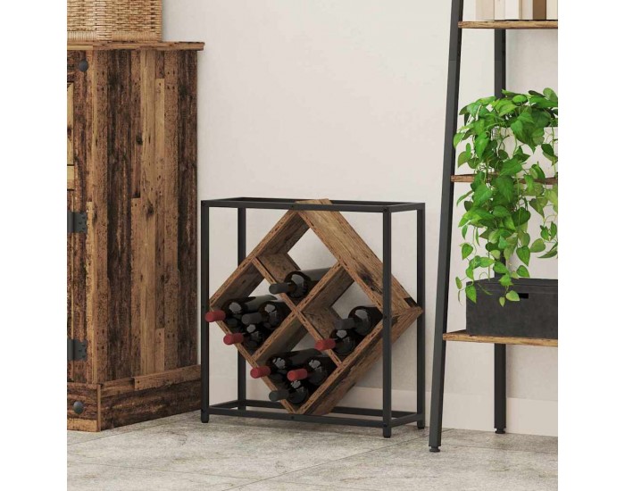 Sonata H Винен рафт Старо дърво 51 x 18 x 52.5 см Инженерно дърво