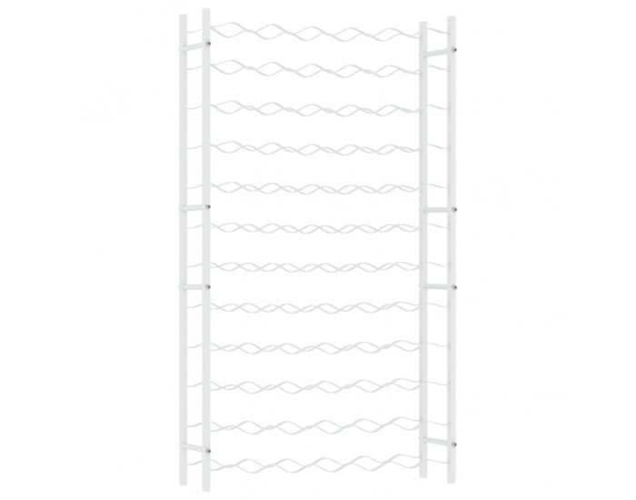 Sonata H Стойка за вино за 72 бутилки, бяла, метална