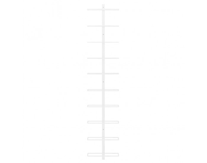 Sonata H Стойка за вино за 10 бутилки, стенен монтаж, бяла, метал