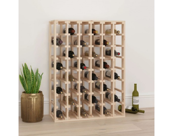 Sonata H Поставка за вино 70x33x94 см масивна чамова дървесина