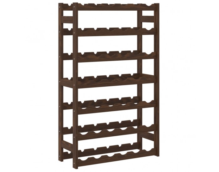 Sonata H Стойка за вино за 42 бутилки, кафява, бор масив