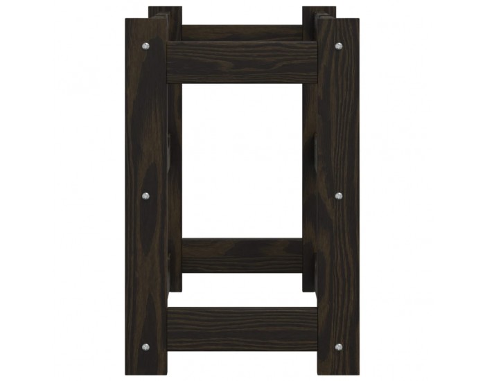 Sonata H Поставка за вино за 12 бутилки, черна, бор масив