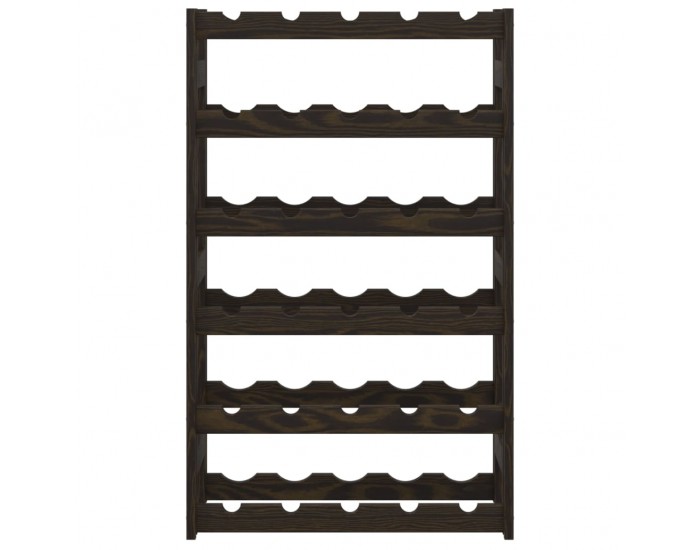 Sonata H Поставка за вино за 30 бутилки, черна, бор масив