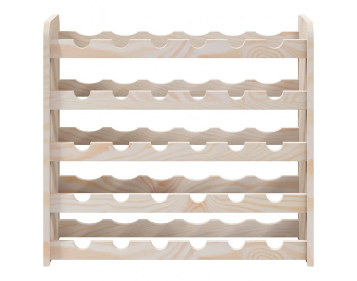 Sonata H Поставка за вино 67,5x25x60 см масивна чамова дървесина